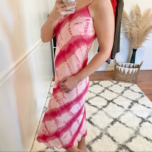 Y2K Vintage Silk Midi Slip Dress 2 - Picture 3 of 8